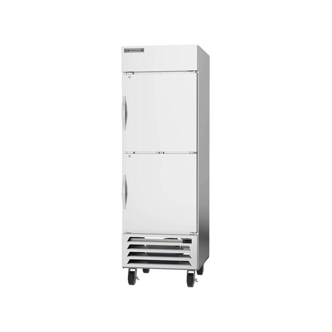 Beverage Air HBF23HC-1-HS 27" One Section Reach-In Freezer w/ 2 Half Solid Doors, Stainless Steel, 23 cu. ft.