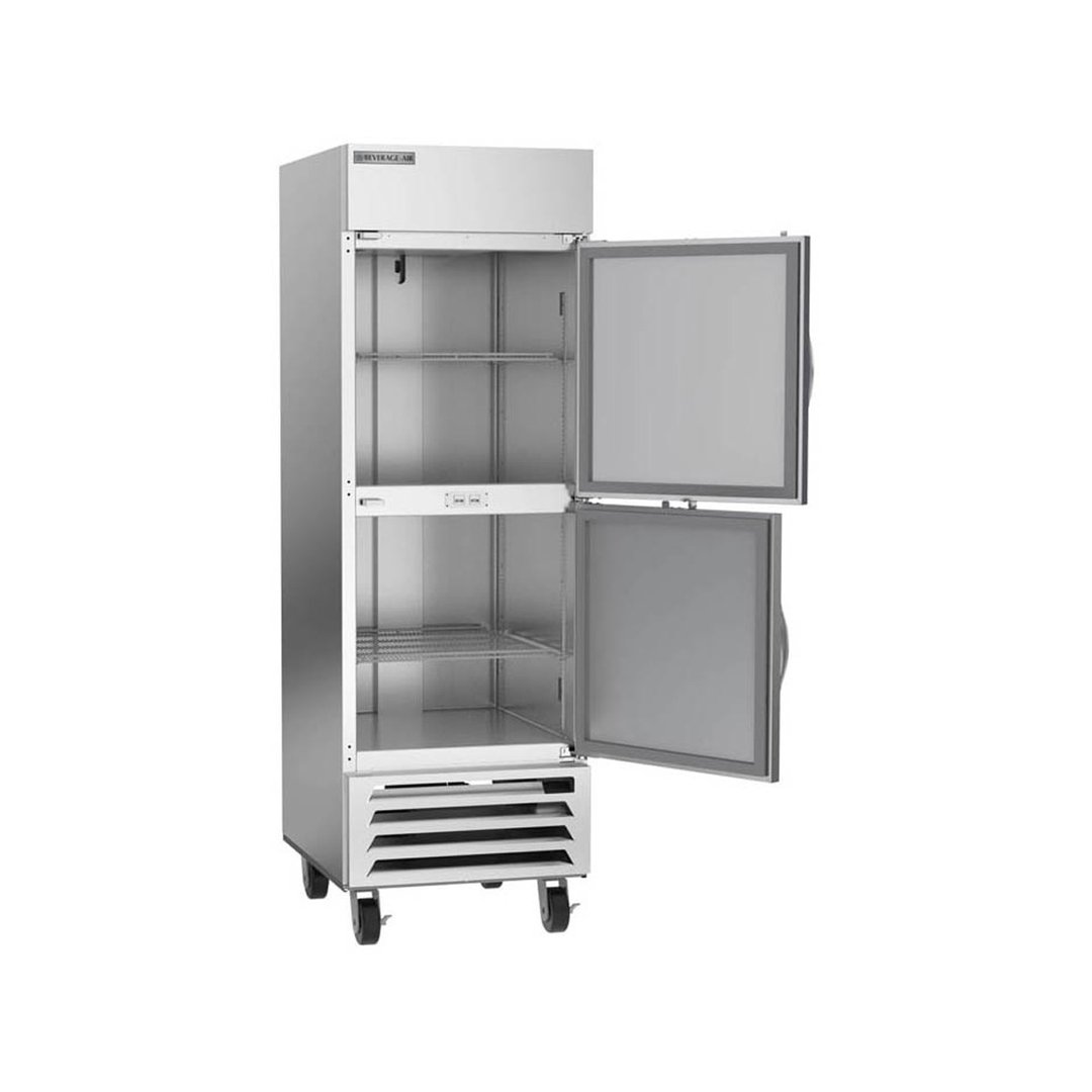 Beverage Air HBF23HC-1-HS 27" One Section Reach-In Freezer w/ 2 Half Solid Doors, Stainless Steel, 23 cu. ft.