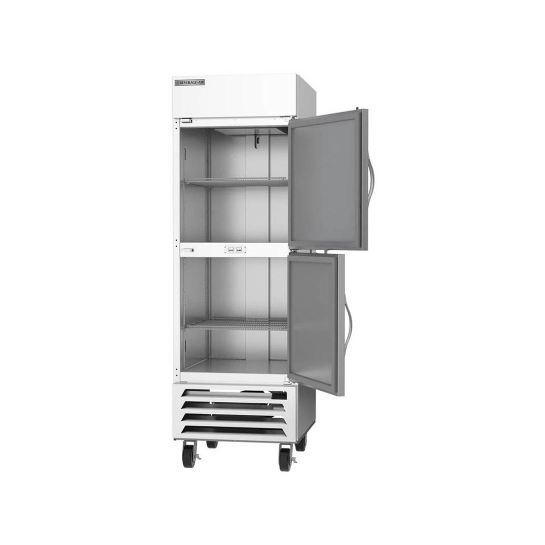 Beverage Air HBF23HC-1-HS 27" One Section Reach-In Freezer w/ 2 Half Solid Doors, Stainless Steel, 23 cu. ft.