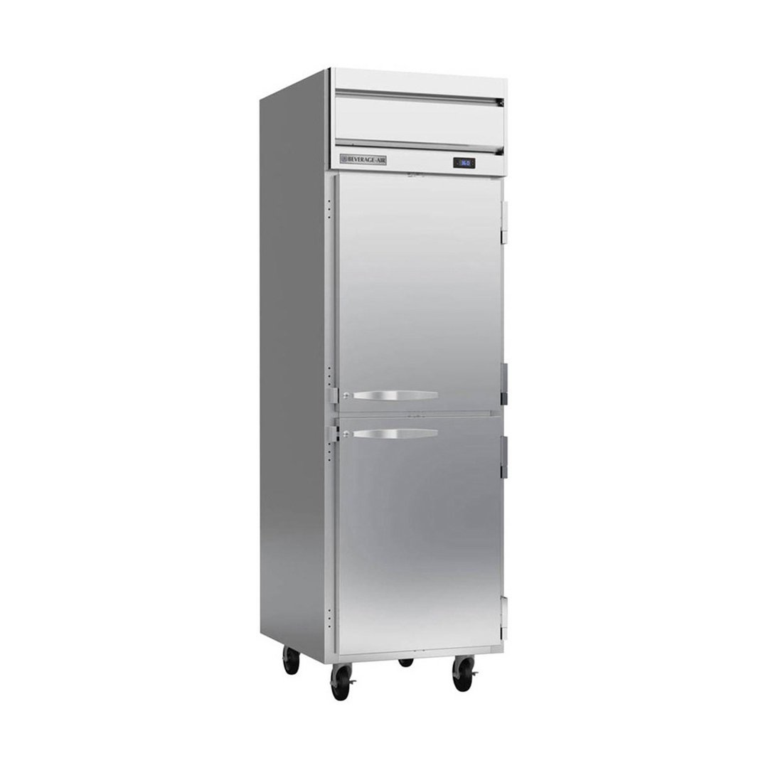 Beverage Air HR1HC-1HS 26" One Section Reach-In Refrigerator w/ 2 Solid Half Doors, Top Mount, 1/4 hp, 21 cu. ft.