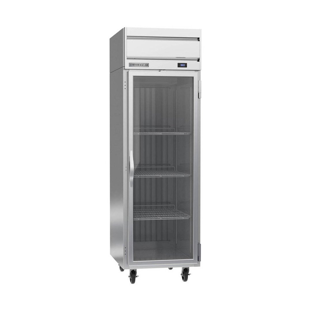 Beverage Air HRP1HC-1G 26" One Section Reach-In Refrigerator w/ Glass Full Door, Top Mounted, 1/4 hp, 22.3 cu. ft.
