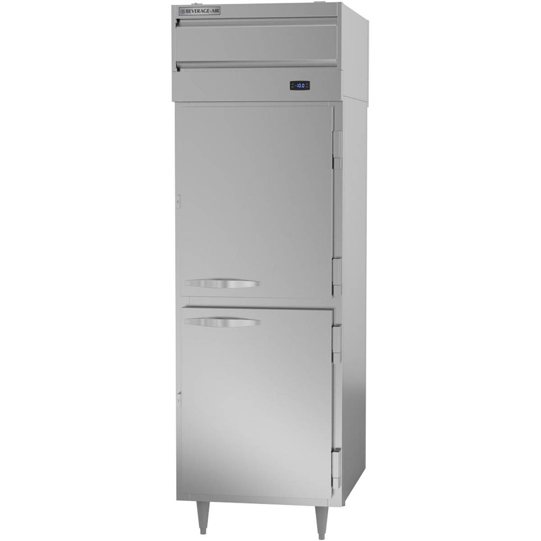 Beverage Air PFD1HC-1AHS 27" One Section Pass-Thru Freezer w/ 4 Solid Half Doors, 23 cu. ft.