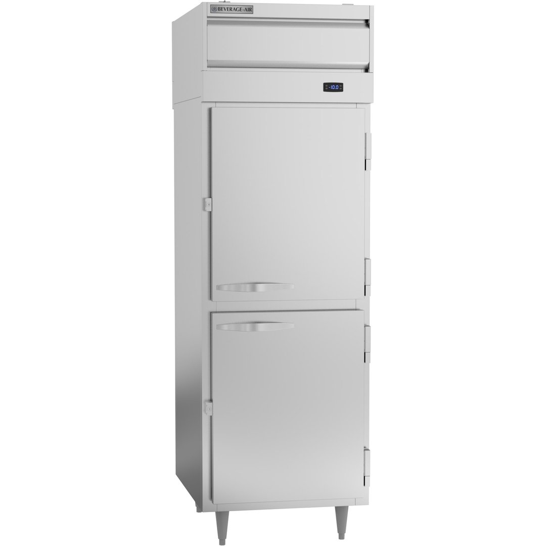 Beverage Air PFD1HC-1AHS 27" One Section Pass-Thru Freezer w/ 4 Solid Half Doors, 23 cu. ft.