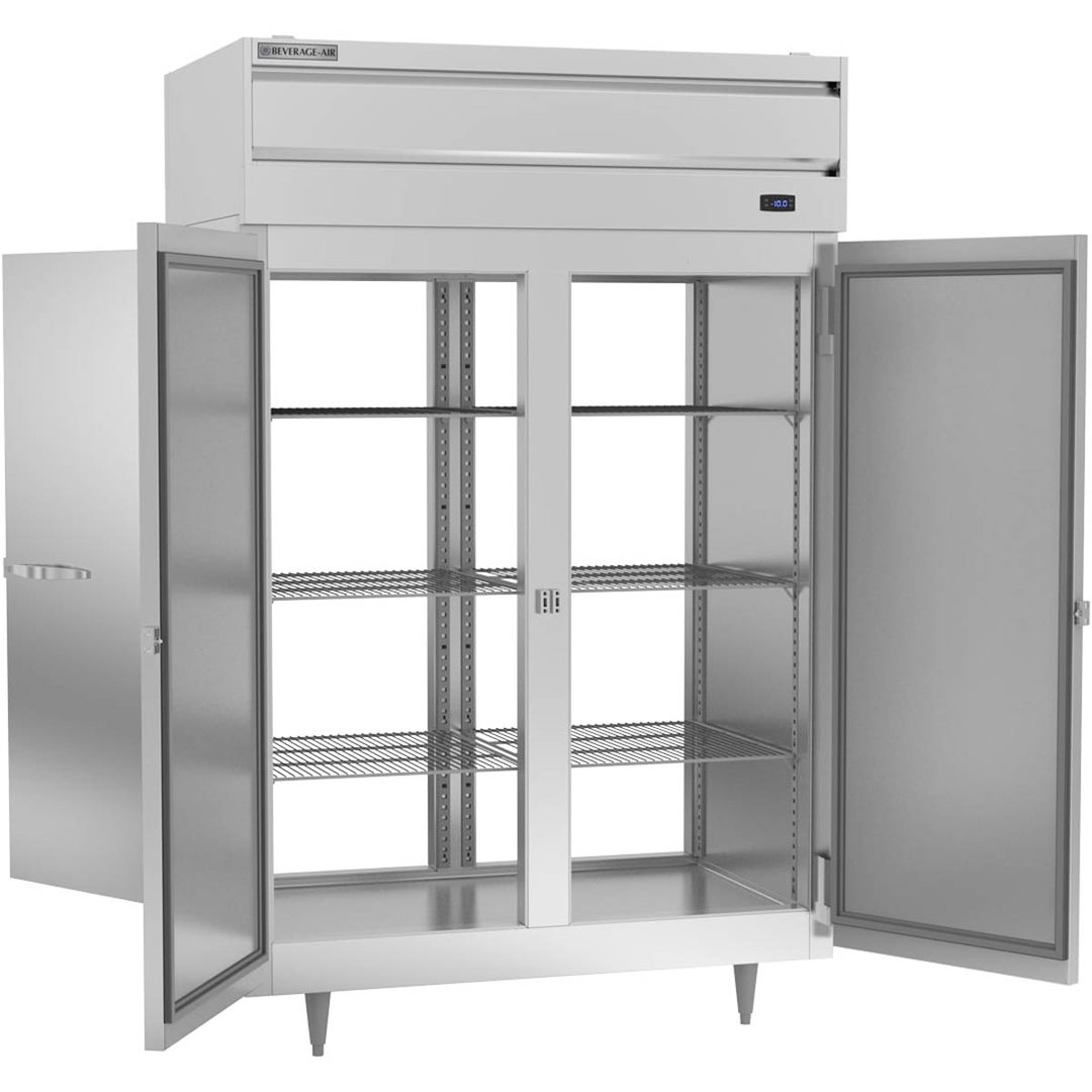 Beverage Air PFD2HC-1AS 52" Two Section Pass-Thru Freezer w/ 4 Solid Full Doors, 48 cu. ft.