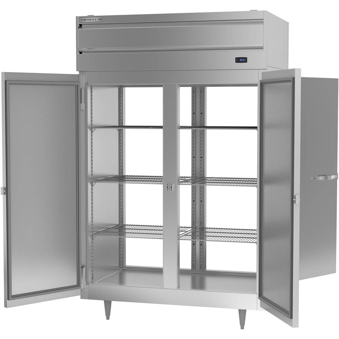 Beverage Air PFD2HC-1AS 52" Two Section Pass-Thru Freezer w/ 4 Solid Full Doors, 48 cu. ft.
