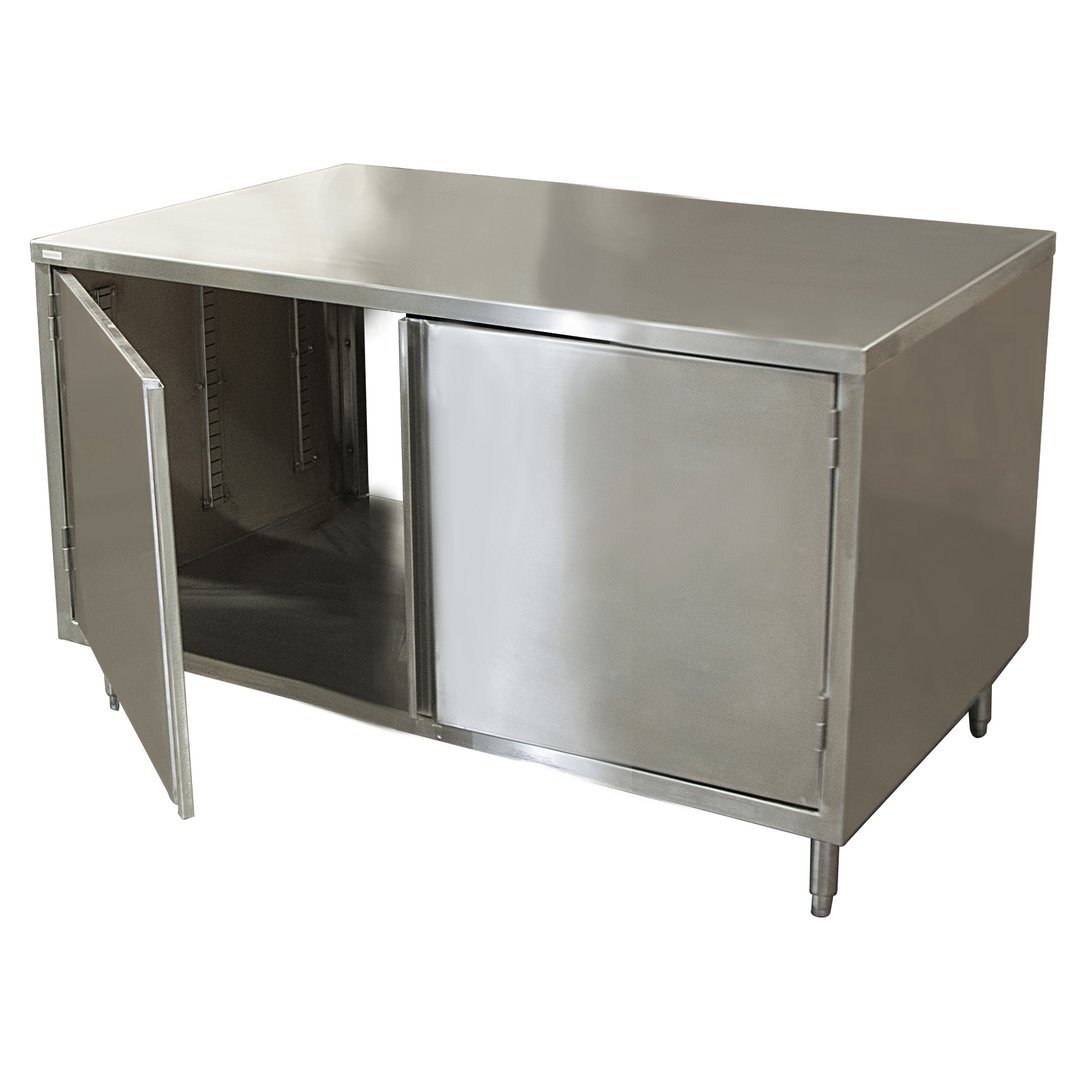 BK Resources CST-2418H2 18" Cabinet Base Hinged Doors Work Table