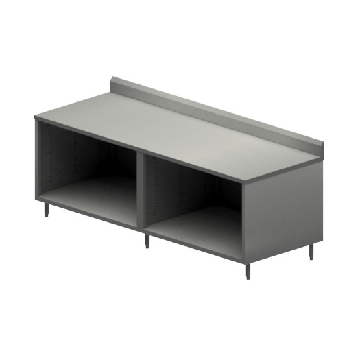 BK Resources CSTR5-3696 96" Cabinet Base Open Front Work Table