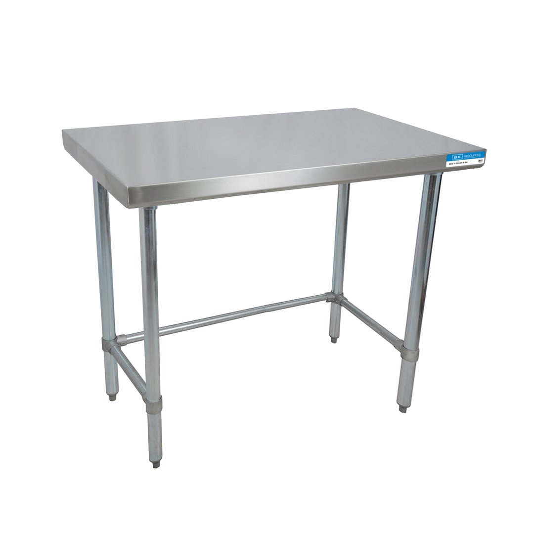 BK Resources CVTOB-3630 36" Stainless Steel Top - 38" Work Table