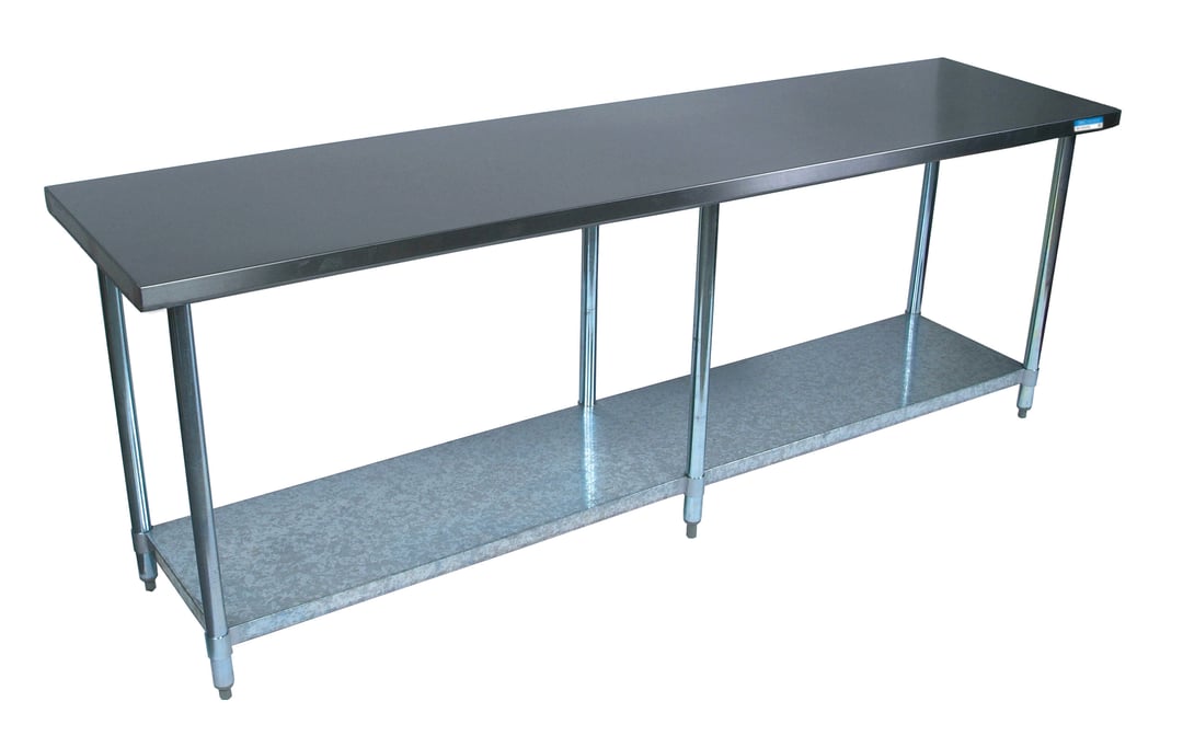 BK Resources QVT-9630 96" Stainless Steel Top 85" - Work Table
