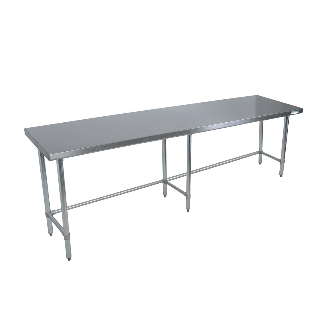 BK Resources QVTOB-9624 96" Stainless Steel Top 85" - Work Table
