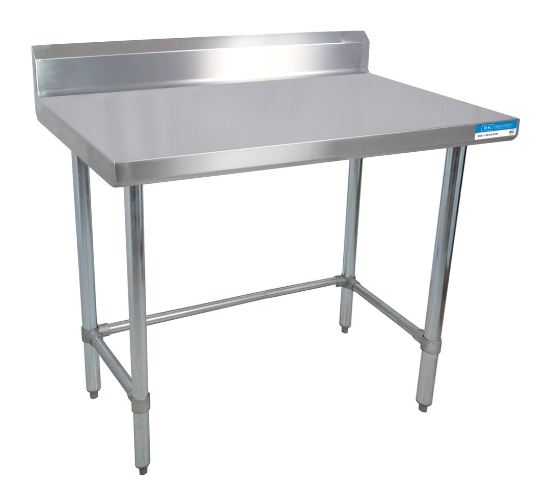 BK Resources QVTR5OB-3630 36" Stainless Steel Top - 38" Work Table