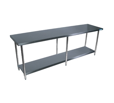 BK Resources SVT-9630 96" Stainless Steel Top 85" - Work Table