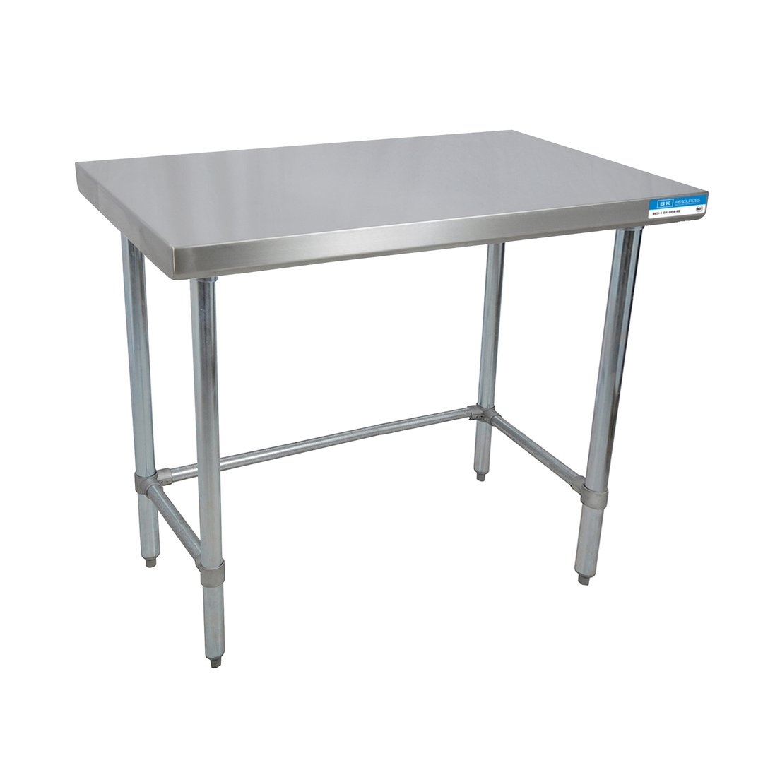 BK Resources SVTOB-6030 60" Stainless Steel Top 54" - 62" Work Table