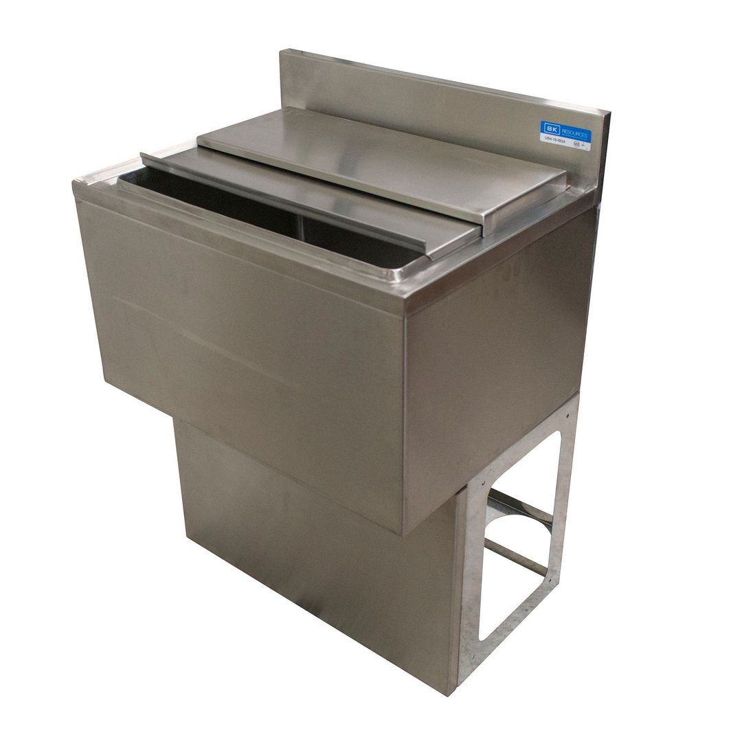 BK Resources UBB-18-IBCP48-10 43" Underbar Ice Bin with 10-Circuit Cold Plate, 140 lbs Capacity