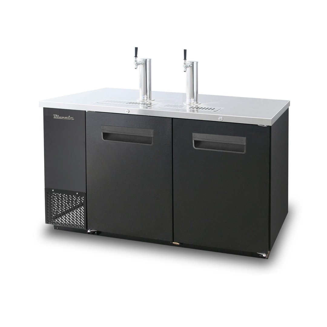 Blue Air BDD59-2S-HC 59" 2 Door 2 Tower Keg Cooler, (2) 1/2 Barrel, Stainless Steel