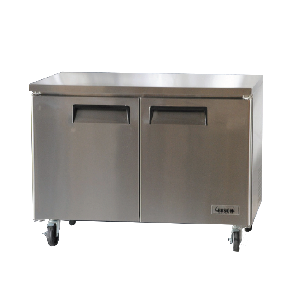 Bison Refrig BUF-48 48" 2-Section Undercounter Freezer w/ 2 Doors, 12 cu. ft.
