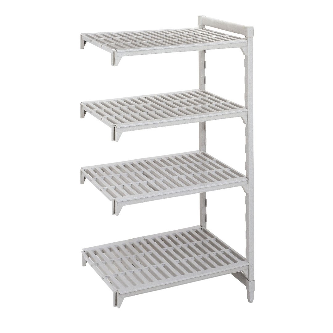 Cambro CPA184864V4480 Camshelving® Premium Vented 4-Shelf Add-On Shelving Unit - 18" x 48" x 64"