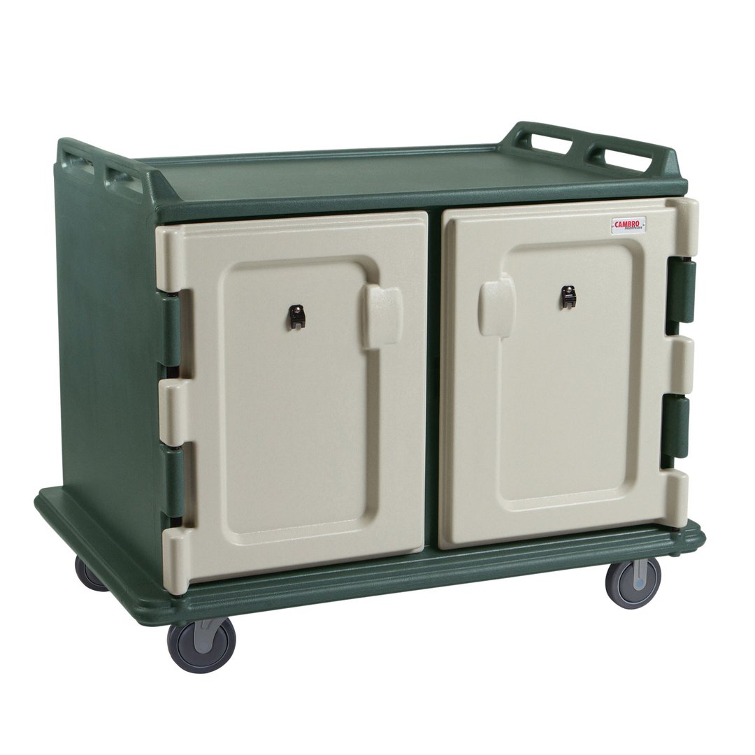 Cambro MDC1418S20192 Granite Green 20 Tray Insulated Meal Delivery Cart