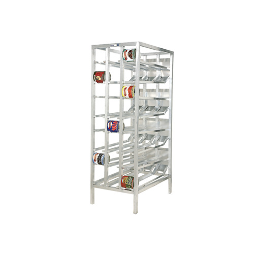 Channel CSR-156 82"H Stationary First In, First Out Aluminum Can Rack, Holds (156) #10 Cans 