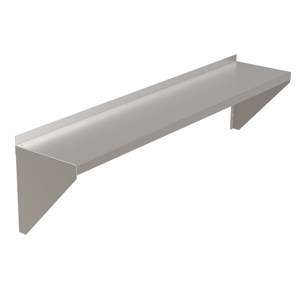 Choice Equipment SU96-4818-S Solid Stainless Steel Wall Mounted Shelf - 48" x 18"