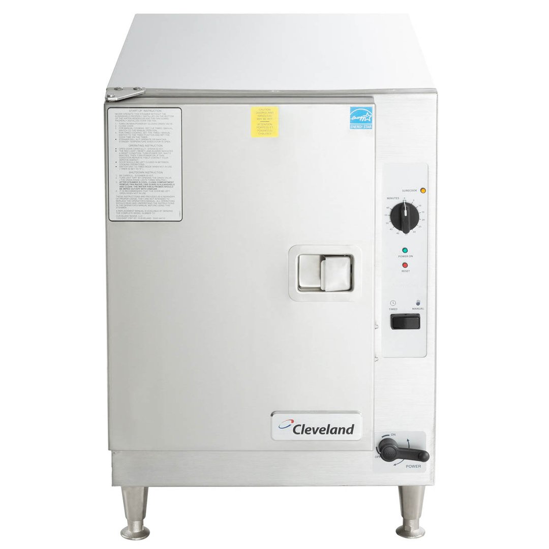 Cleveland 22CET6.1 Countertop Electric Convection Steamer, Boilerless, 6 Pans