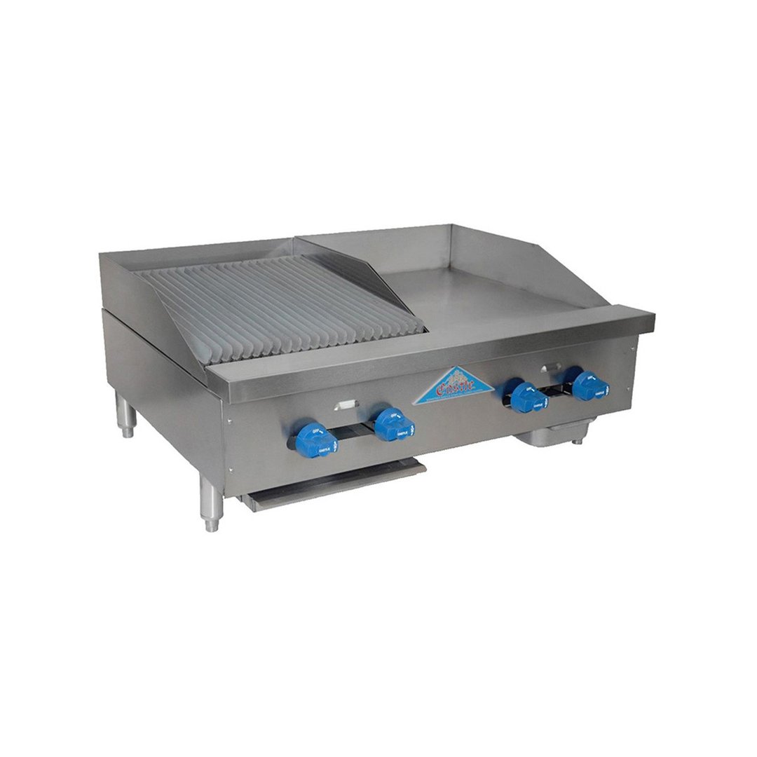 Comstock-Castle FHP60-30T-2.5RB 60" Countertop Gas Griddle/Charbroiler Combination, 152.000 BTU