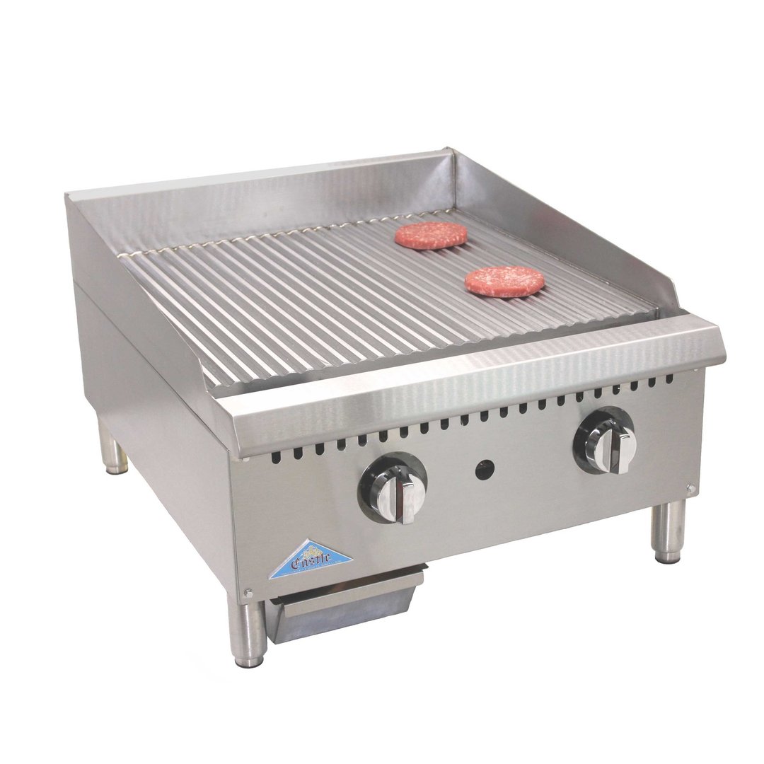 Comstock-Castle HG48T-1-FG 48" Countertop Thermostatic Gas Griddle with Grooved Steel Plate