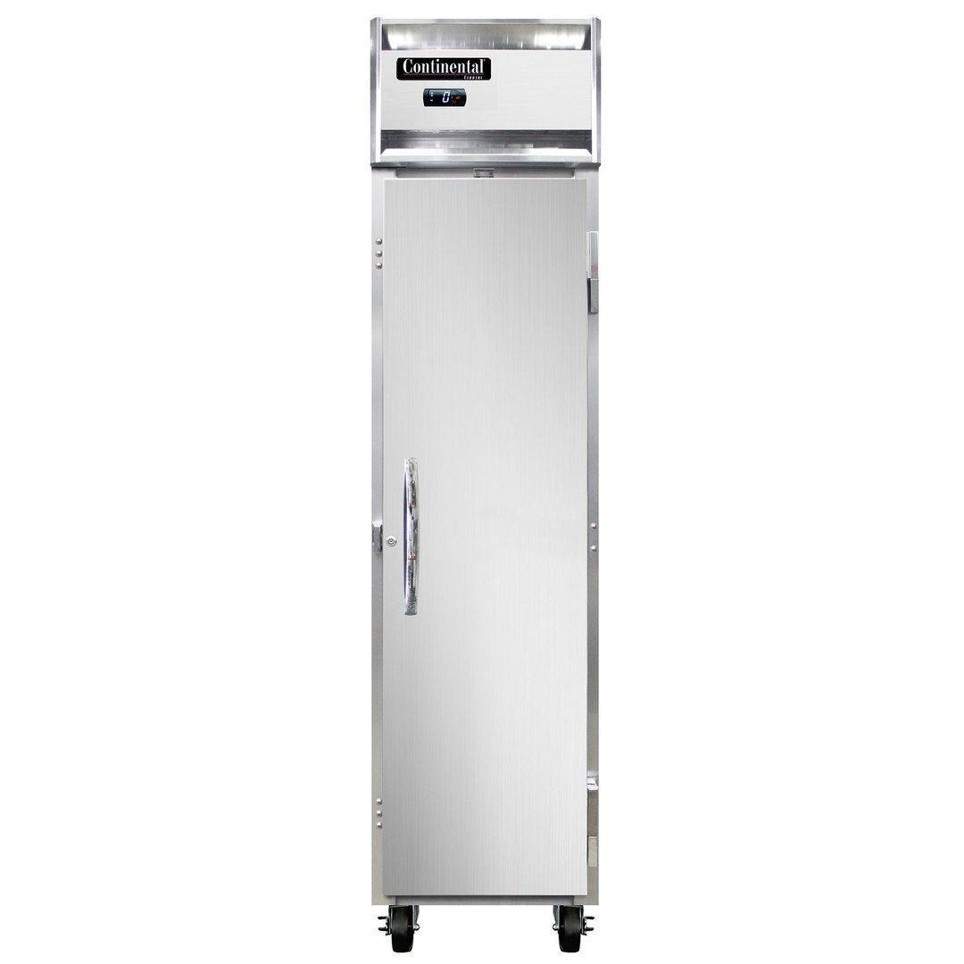 Continental Refrigerator 1FSENSA 17" One Section Reach-In Freezer w/ Solid Door, Stainless Steel Exterior, 15 cu. ft.
