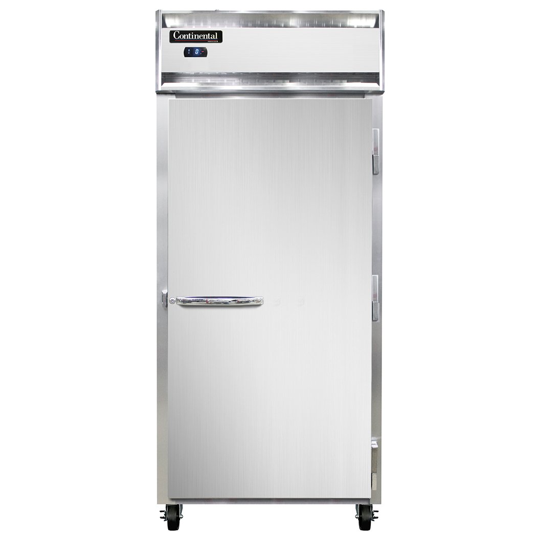 Continental Refrigerator 1FXSNSS 36" One Section Reach-In Freezer w/ Solid Door, All Stainless Steel, 26 cu. ft.