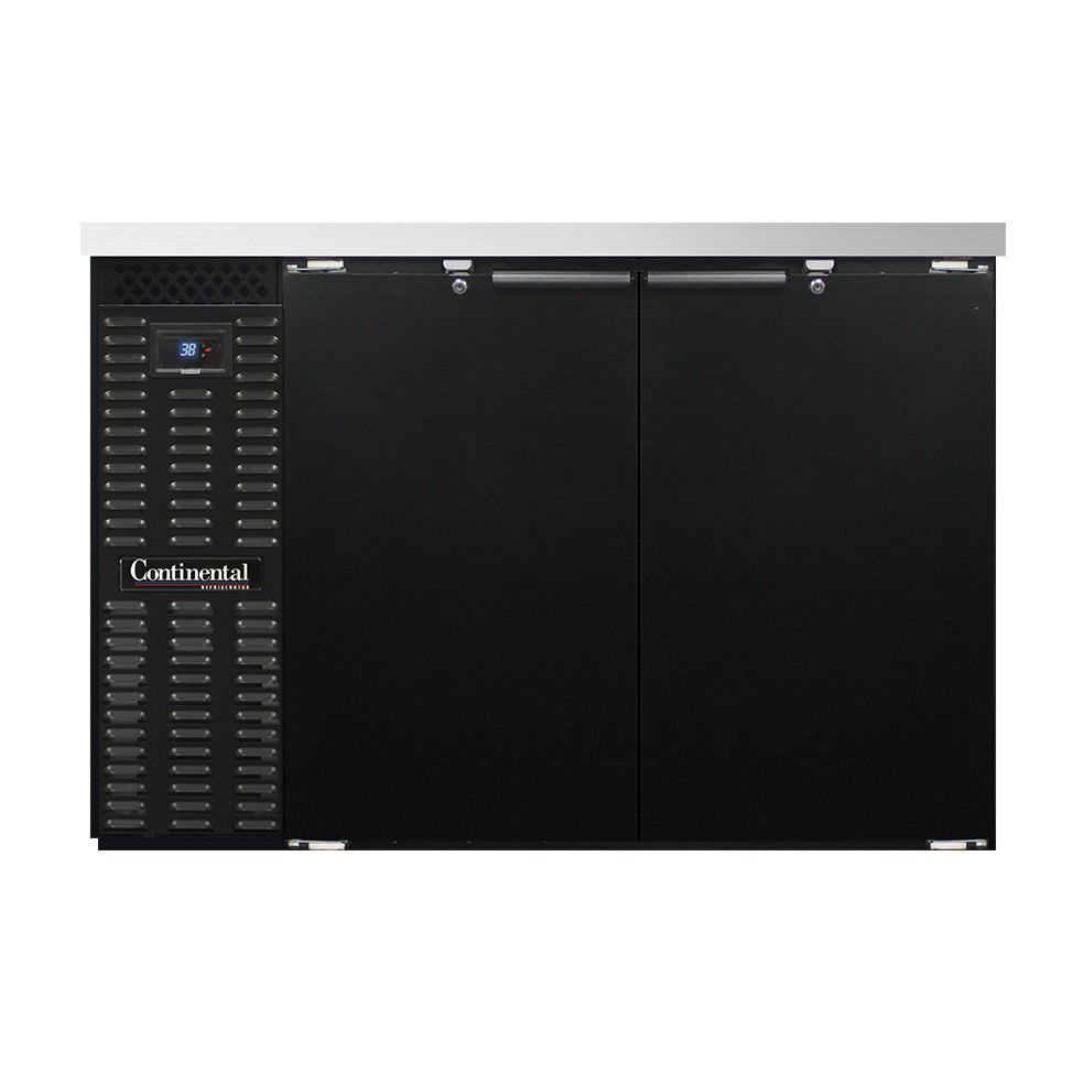 Continental Refrigerator BB50SN Refrigerated Back Bar Cooler w/ 2 Solid Doors, 13.0 Cu Ft, 50"