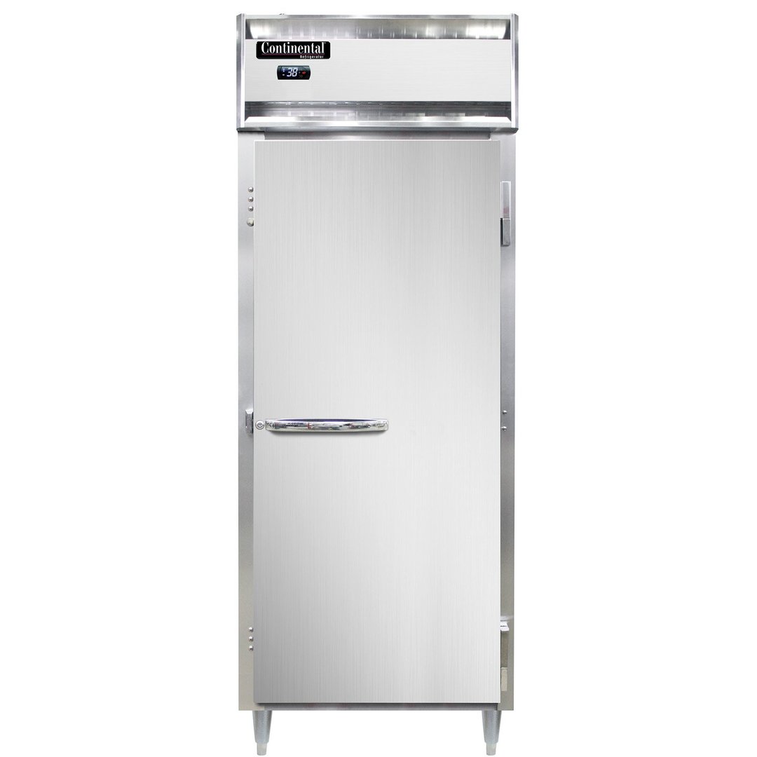 Continental Refrigerator D1RENSS 28" One Section Reach-In Refrigerator w/ Solid Door, All Stainless Steel, 22 cu. ft.