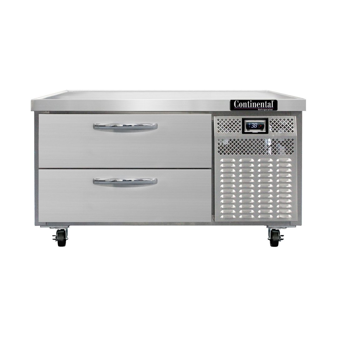 Continental Refrigerator D48GN 48" 2 Drawers Refrigerated Chef Base w/ Marine Edge