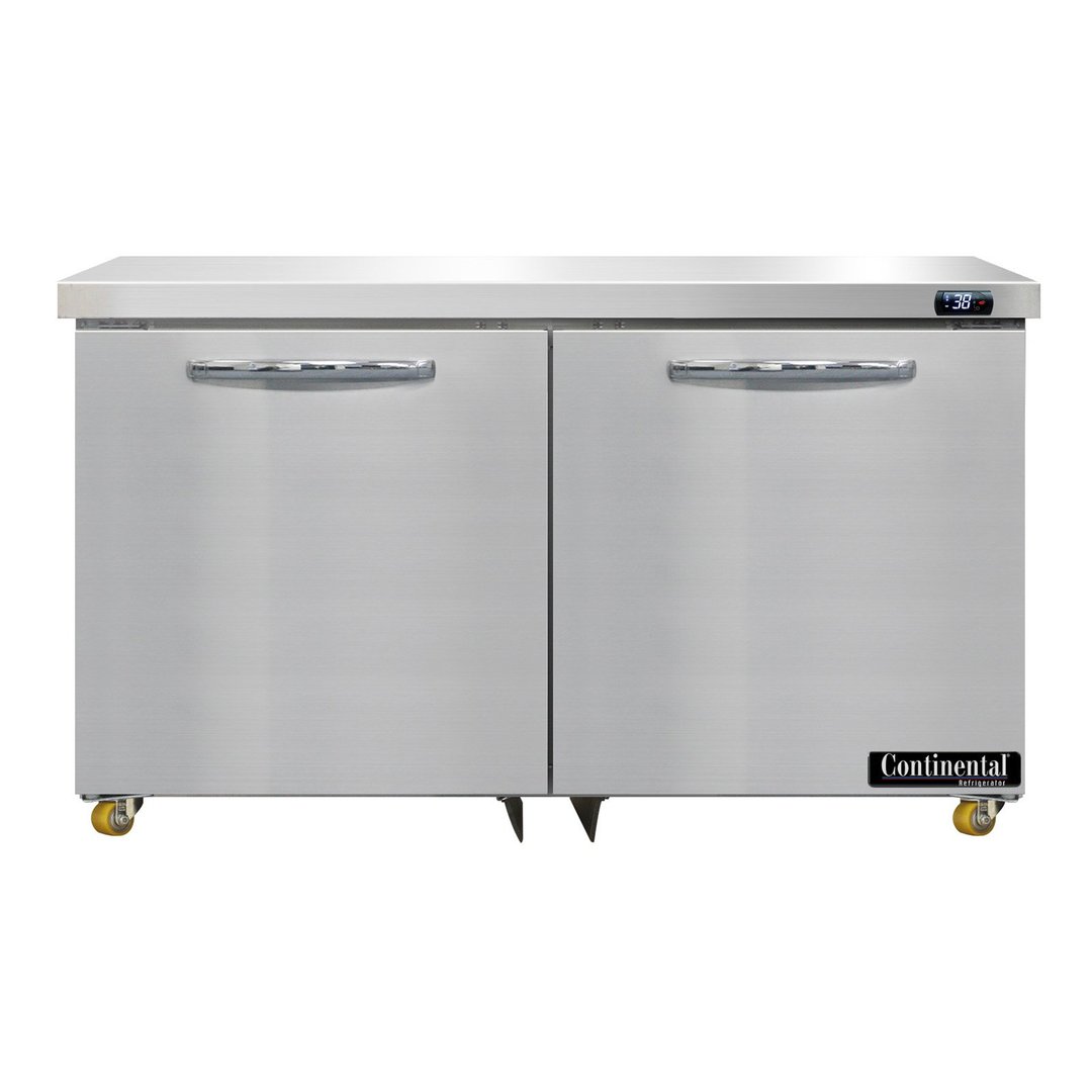Continental Refrigerator D48N-U 48" 2 Solid Door Undercounter Refrigerator, 13.5 cu. ft.