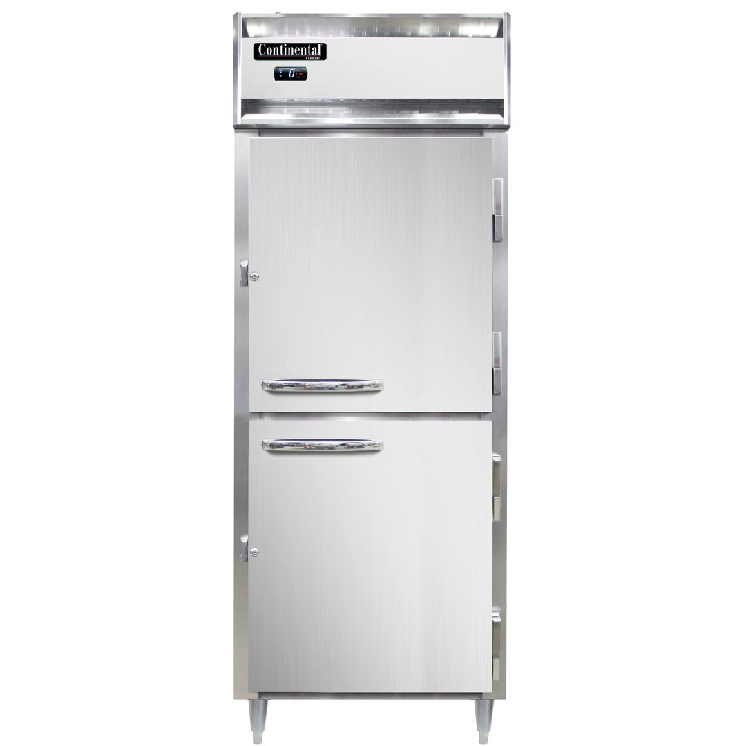 Continental Refrigerator D1FENHD 28" One Section Reach-In Freezer w/ 2 Half Solid Doors, 22 cu. ft.