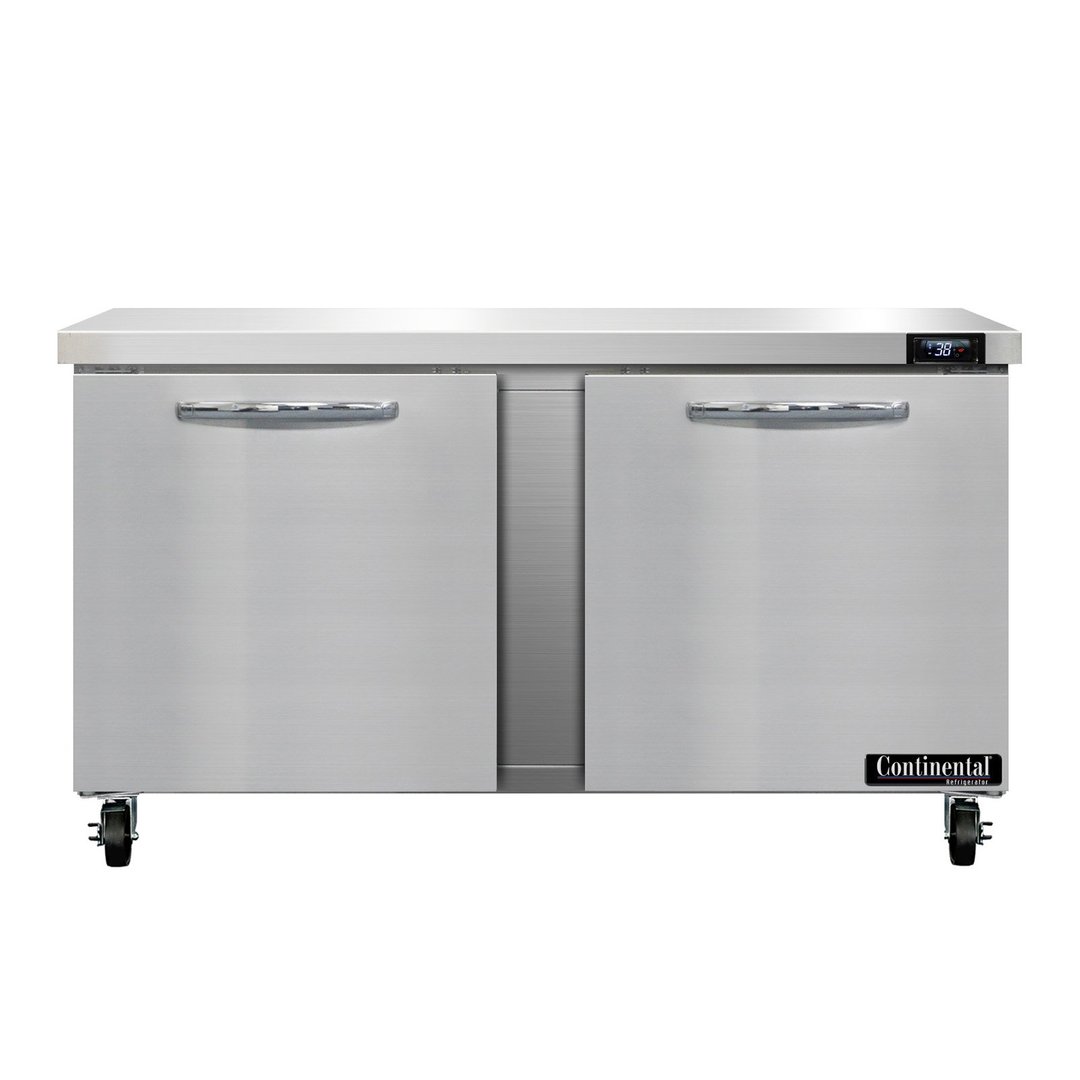 Continental Refrigerator SW60N 60" 2-Section Worktop Refrigerator w/ 2 Doors, 17 cu. ft.