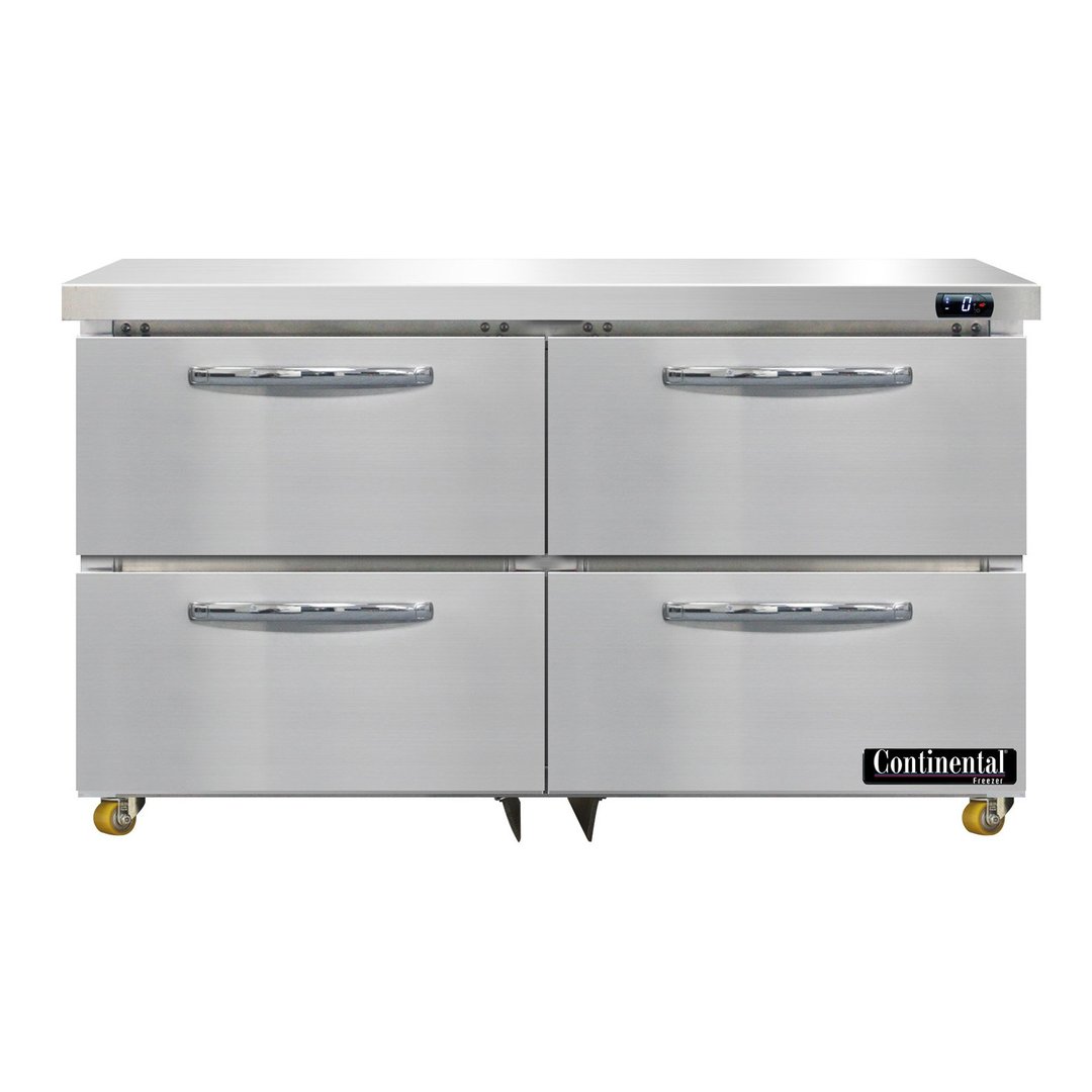 Continental Refrigerator SWF48N-U-D 48" 2-Section Undercounter Freezer w/ 4 Drawers, 13.4 cu. ft.