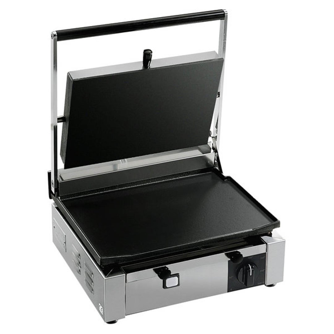 Eurodib CORT-L-110 15" Single Panini Sandwich Grill w/ Cast Iron Grooved & Smooth Plates, 110V