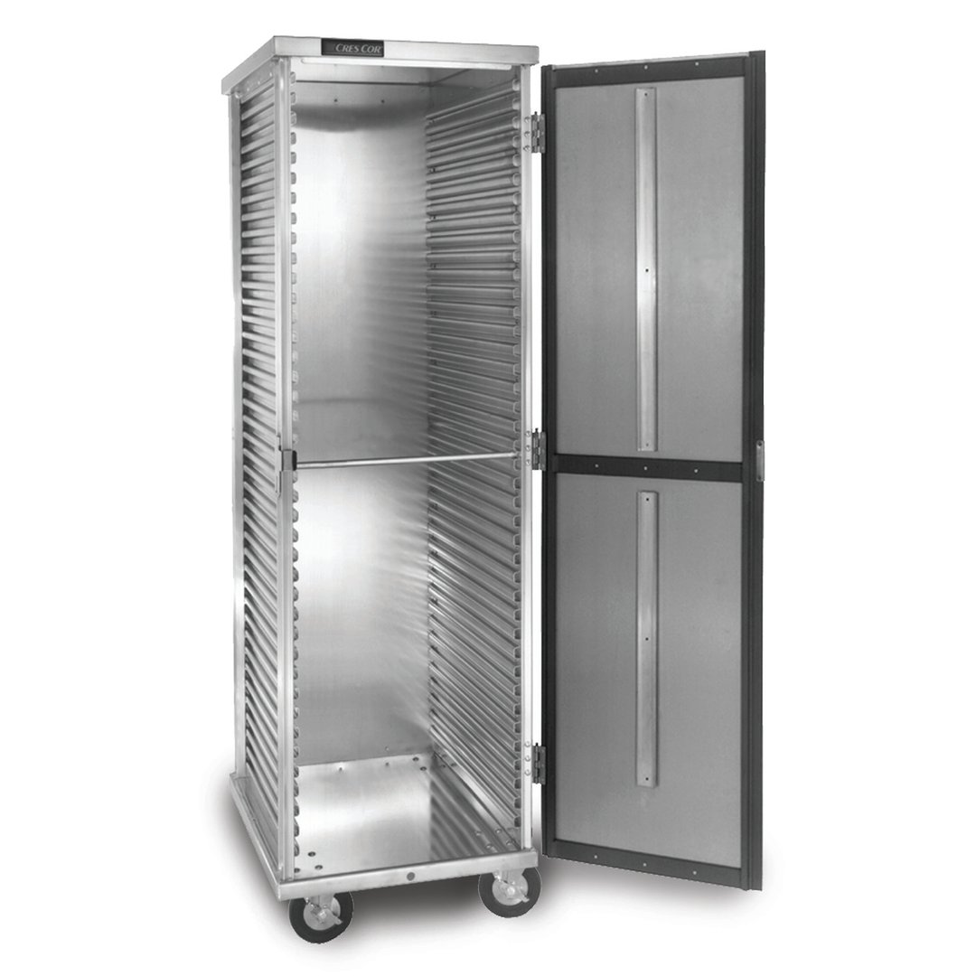 Cres Cor 1001841D 40 Pan End Load Mobile Enclosed Non-Insulated Bun / Sheet Pan Rack w/ 1 1/2" Lip Load Slides