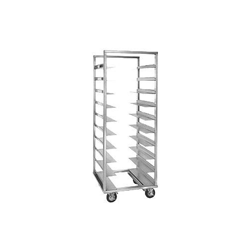 Cres Cor 2072410A 10 Tray Side Load Full Height Aluminum Mobile Oval Tray Rack 