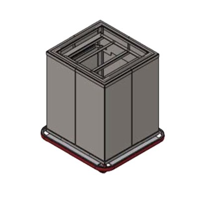 Carter-Hoffmann ETD2020 Enclosed Single Stack Dispenser Cart  for 20 x 20 Wash Racks