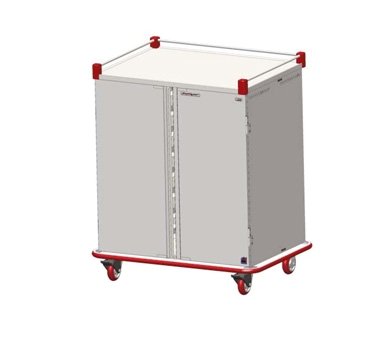 Carter-Hoffmann PTDST18 Stainless Steel Two Doors Performance Patient Tray Cart, (18) Tray 