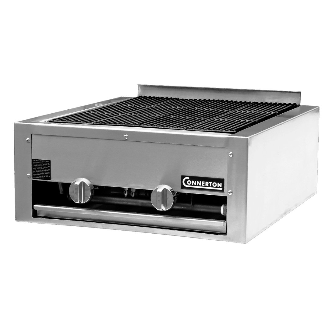 Connerton LRB-24-S 24" Countertop Gas Lava Rock Charbroiler w/ (2) Burners, 80.000 BTU