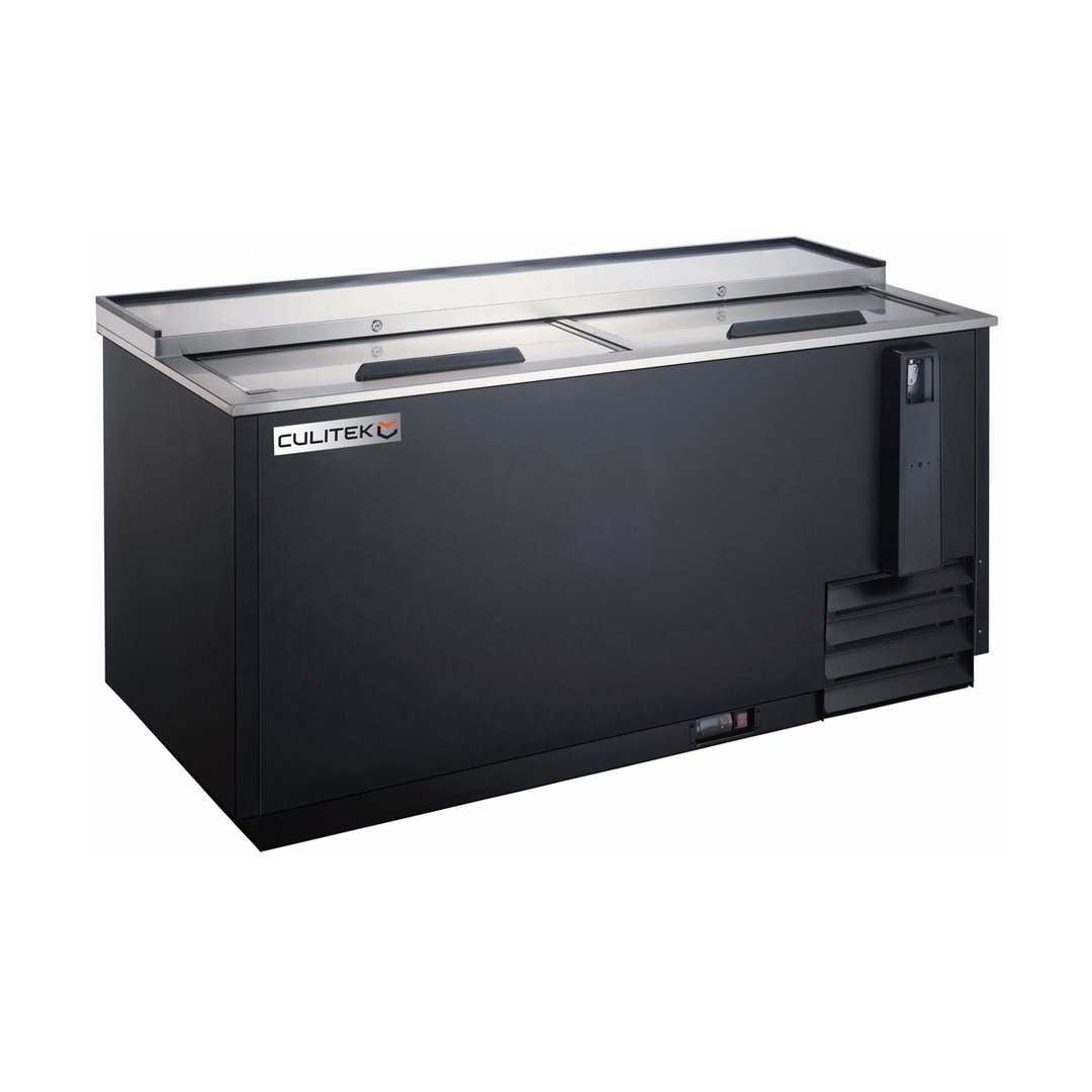 Culitek MBC-65 65" Black Bottle Cooler, 18 cu. ft. 