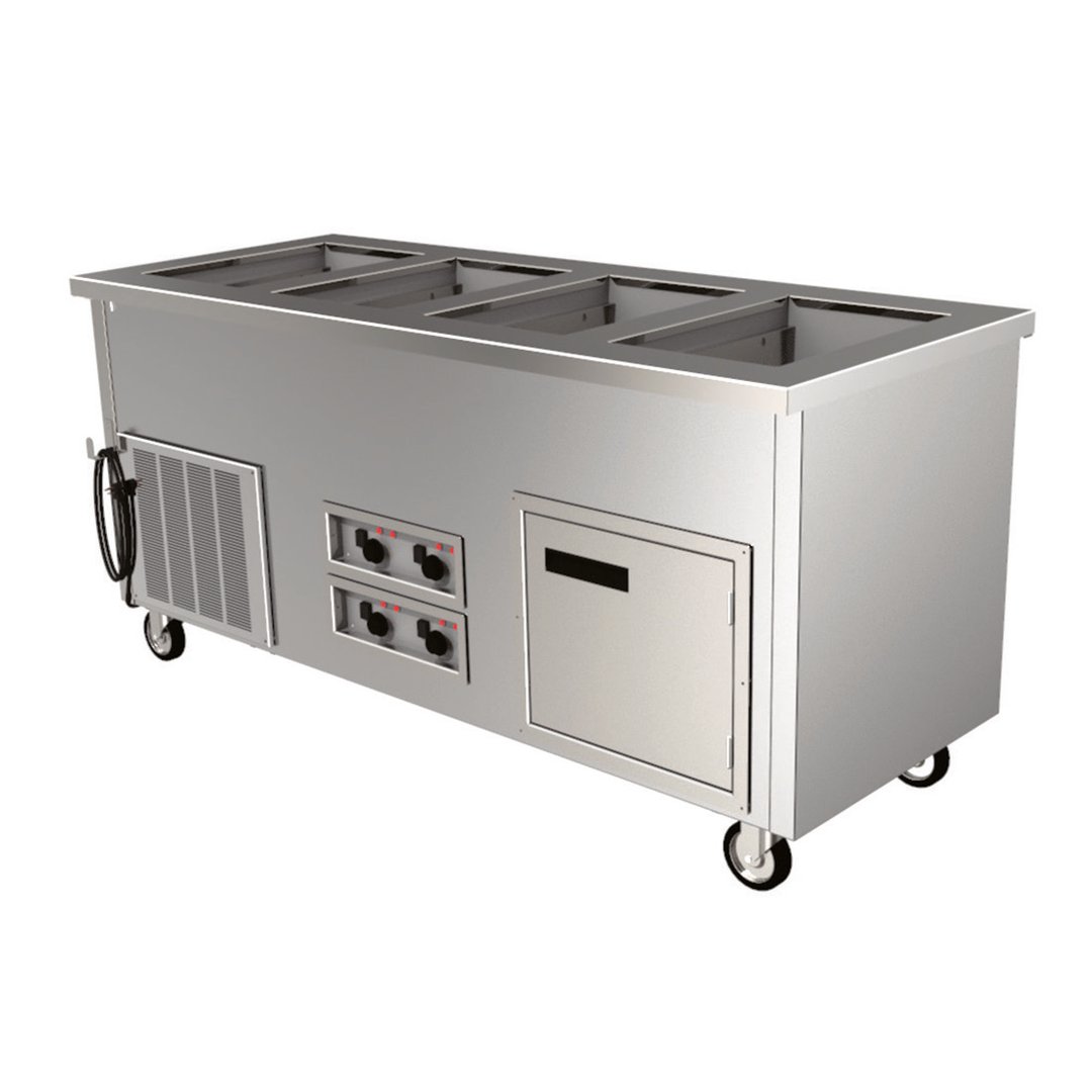 Delfield SFW-6-NU 138" Hot/Cold/Freezer Serving Counter, (6) Hot or Cold Food Wells