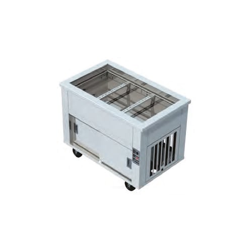 Dinex DXP6BCM 88" DineXpress™ Cold Food Serving Counter, Mechaniclly Cooled, (6) Pan