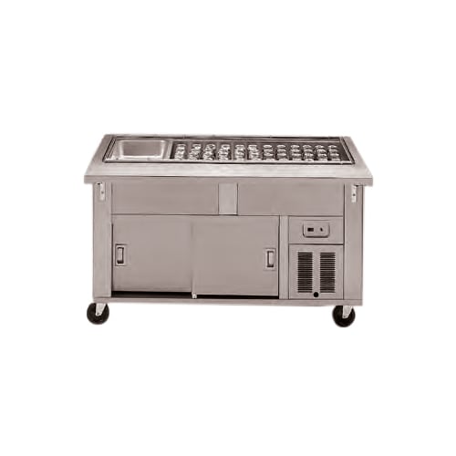 Dinex DXP6CB 88" DineXpress™ Cool Breeze Cold Food Serving Counter, Mechanically Cooled Forced Air,  (6) Pan