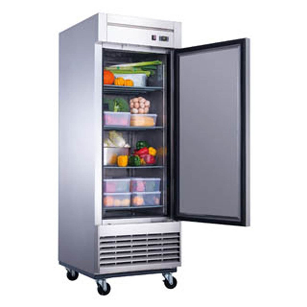 Dukers Appliance Co D28R 28" One Section Reach-In Refrigerator w/ Solid Full Door, Bottom Mount, Stainless Steel, 18 cu. ft.