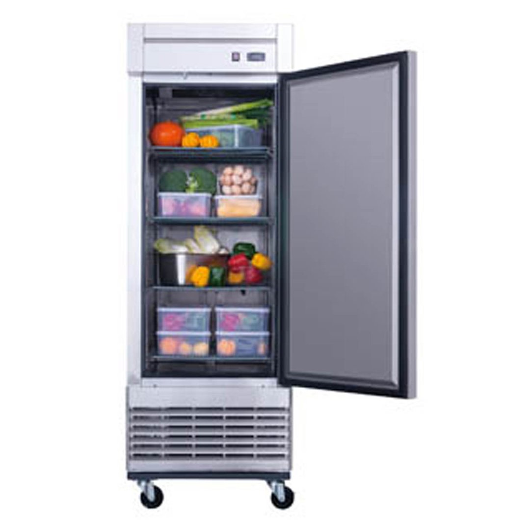 Dukers Appliance Co D28R 28" One Section Reach-In Refrigerator w/ Solid Full Door, Bottom Mount, Stainless Steel, 18 cu. ft.