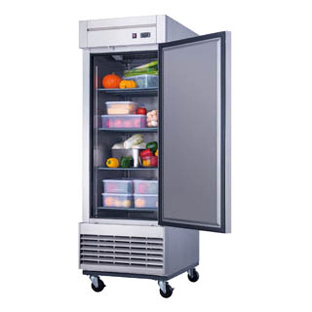 Dukers Appliance Co D28R 28" One Section Reach-In Refrigerator w/ Solid Full Door, Bottom Mount, Stainless Steel, 18 cu. ft.