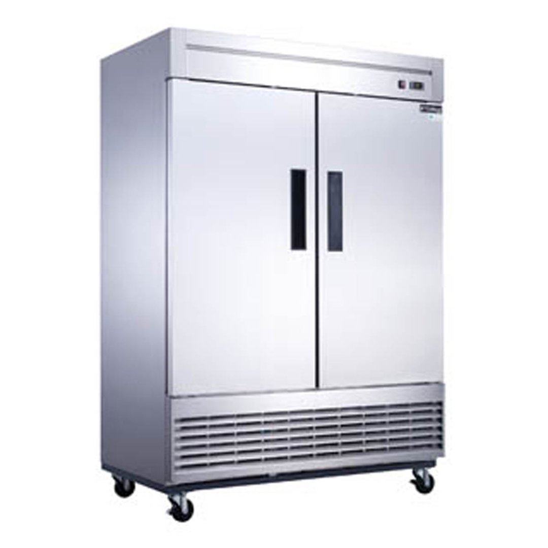 Dukers Appliance Co D55F 55" Two Section Reach-In Freezer w/ 2 Solid Doors, Bottom Mount, 41 cu. ft.